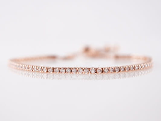 Bracelet Modern 1.38 Round Brilliant Cut Diamonds in 14k Rose Gold