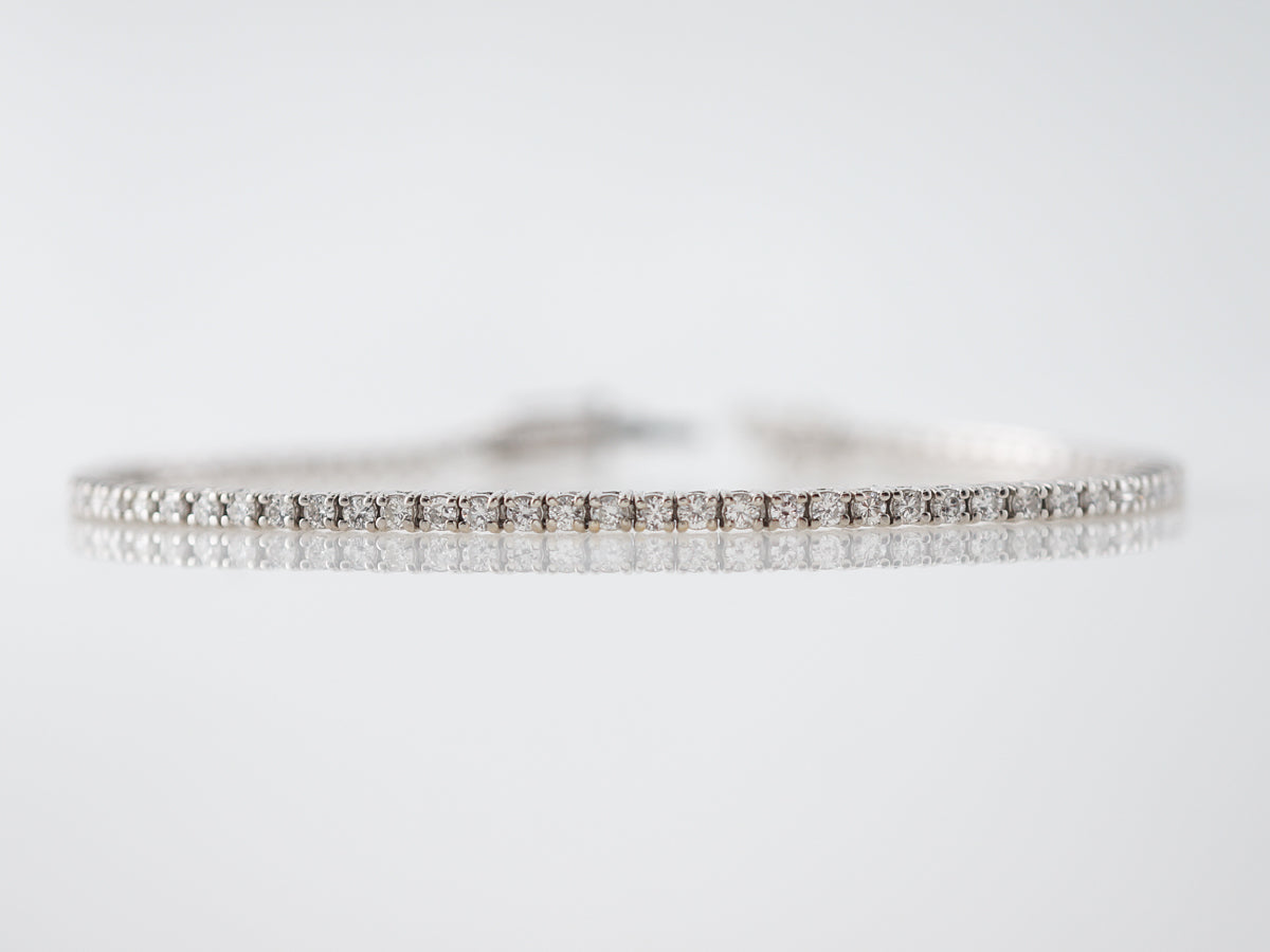 White Gold Diamond Tennis Bracelet 1.73 Carats