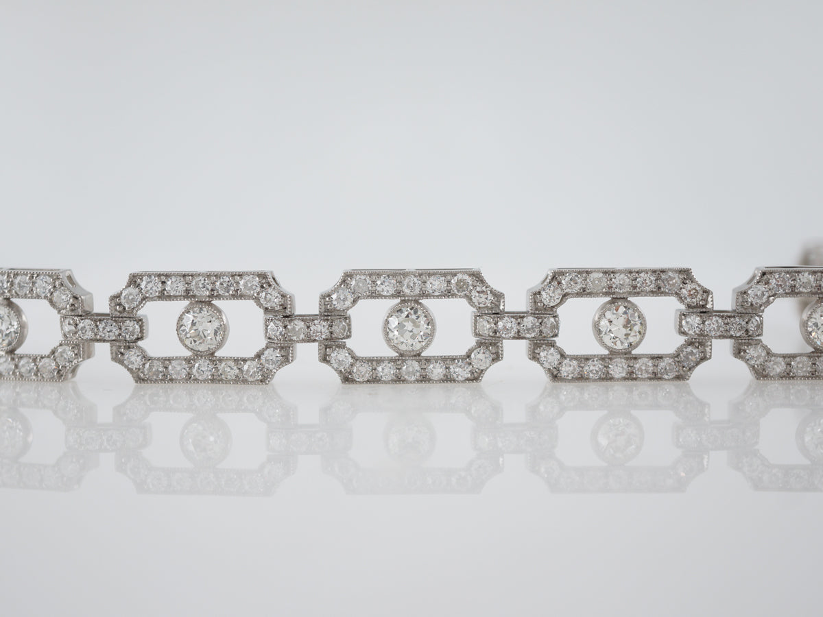 Bracelet Modern 10.26 Old European Cut Diamonds in Platinum