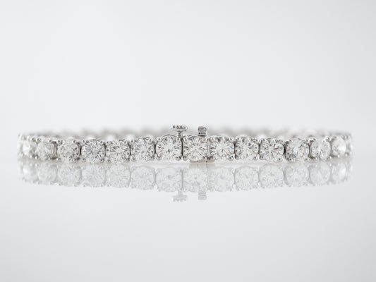 15 Carat Straight Line Diamond Tennis Bracelet in Platinum