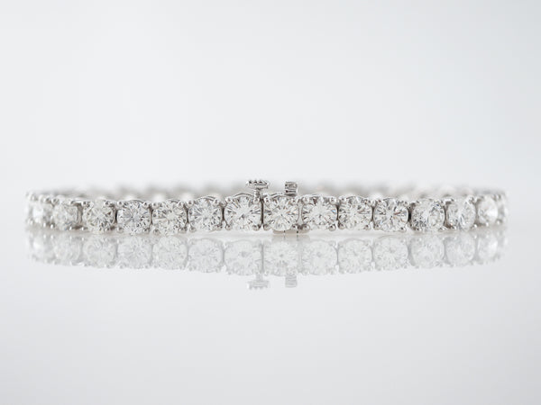 Milena 15 Carats Emerald Cut Single Row Diamond Tennis Bracelet in 14k
