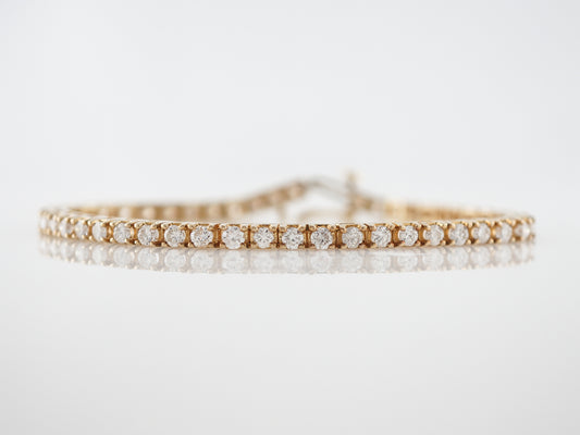 3 Carat Diamond Tennis Bracelet in 14k Yellow Gold