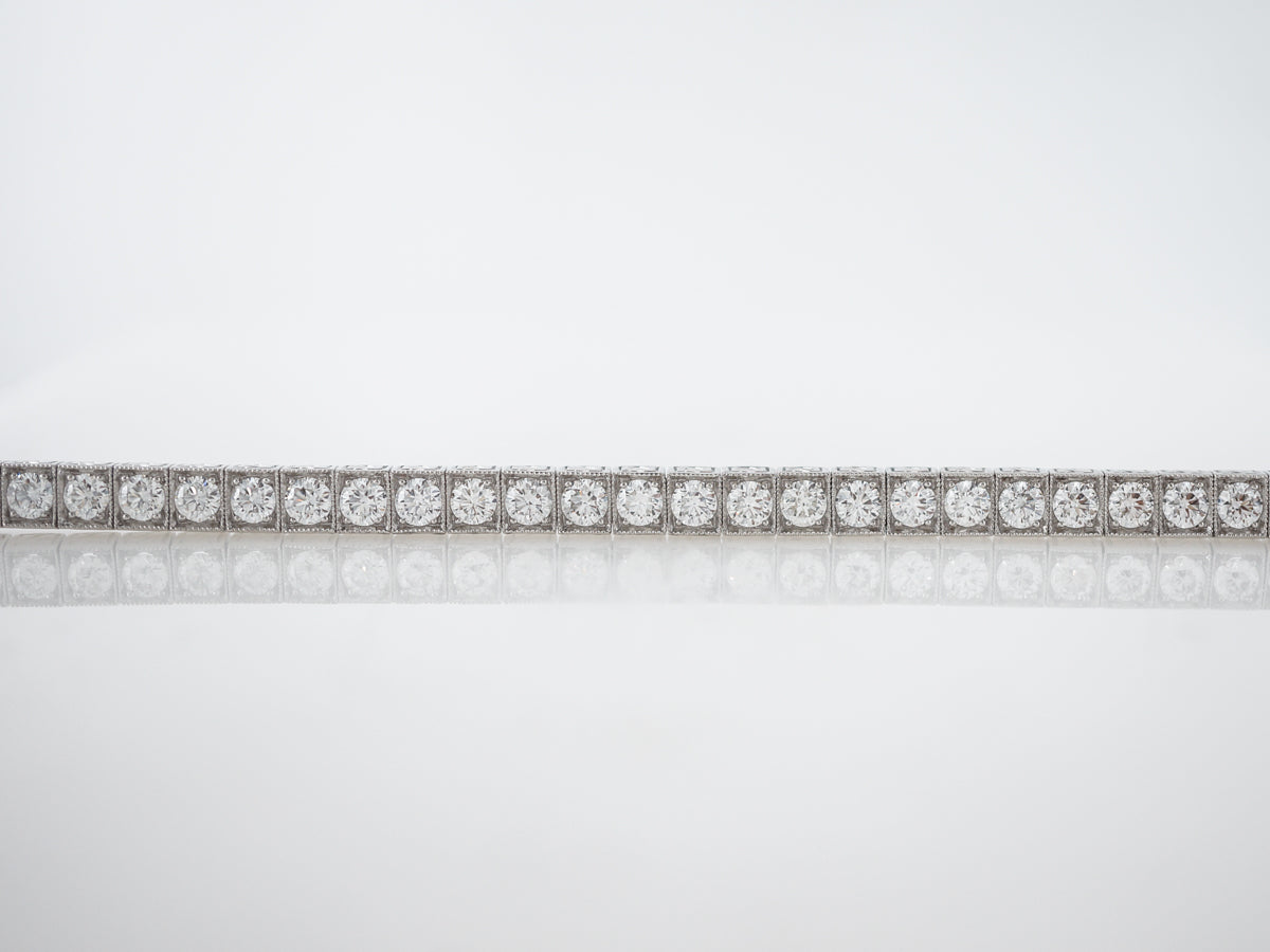 Bracelet Modern 6.02 Round Brilliant Cut Diamonds in Platinum