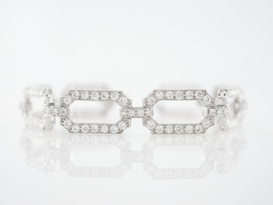 Bracelet Modern 7.99 Old European Cut Diamonds in Platinum