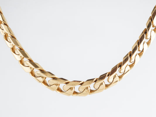 Braided Link Chain Necklace in 18k Yellow Gold