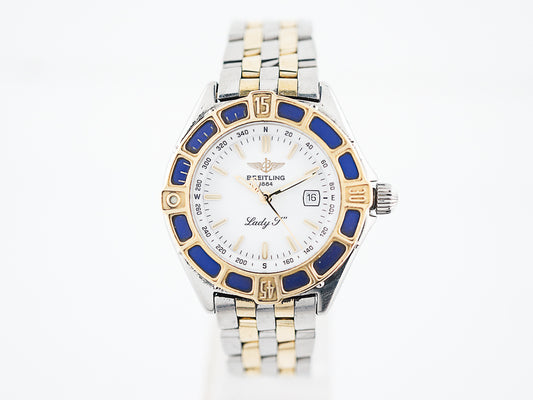 Breitling 1884 Lady J Women's Watch in Sterling Silver & 18k White Gold