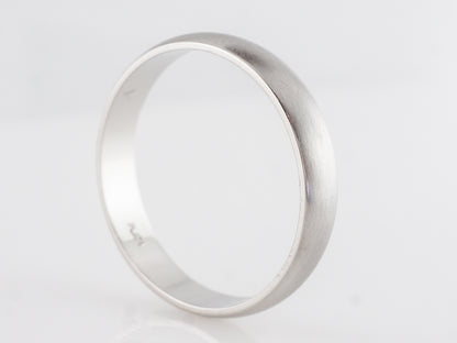 Men's Half Round Wedding Band in Platinum w/ Brushed Finish