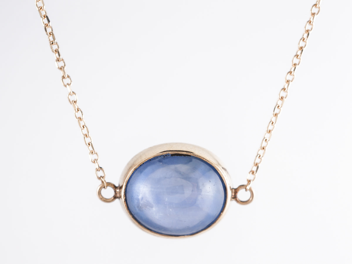 Cabochon sapphire necklace deals