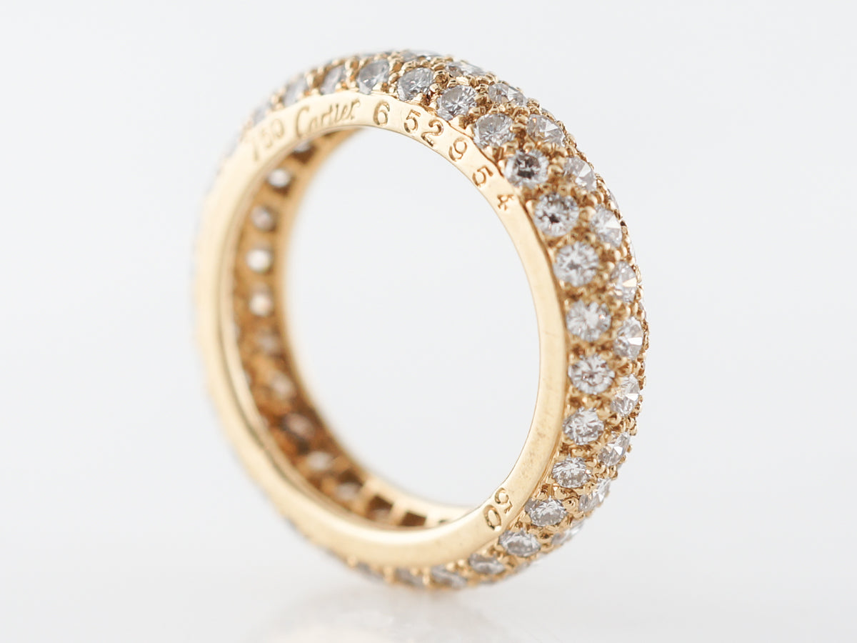 2 Carat Cartier Diamond Eternity Band in Yellow Gold
