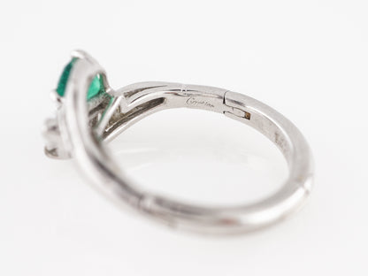 Cartier Emerald and Diamond Cocktail Ring in Platinum