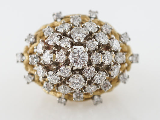 6 Carat Diamond Cocktail Ring in Yellow & White Gold