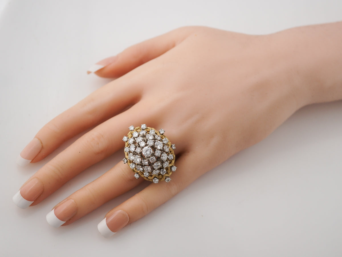 Three Stone Wrapped Diamond Ring #106166 - Seattle Bellevue | Joseph Jewelry