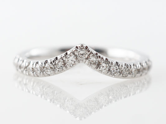 Contour Accent Diamond Band in 14k White Gold