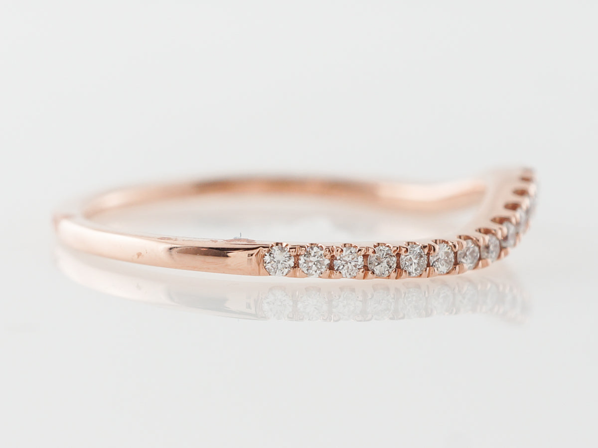 Diamond Contour Wedding Band w/ .19 Carats in Rose Gold