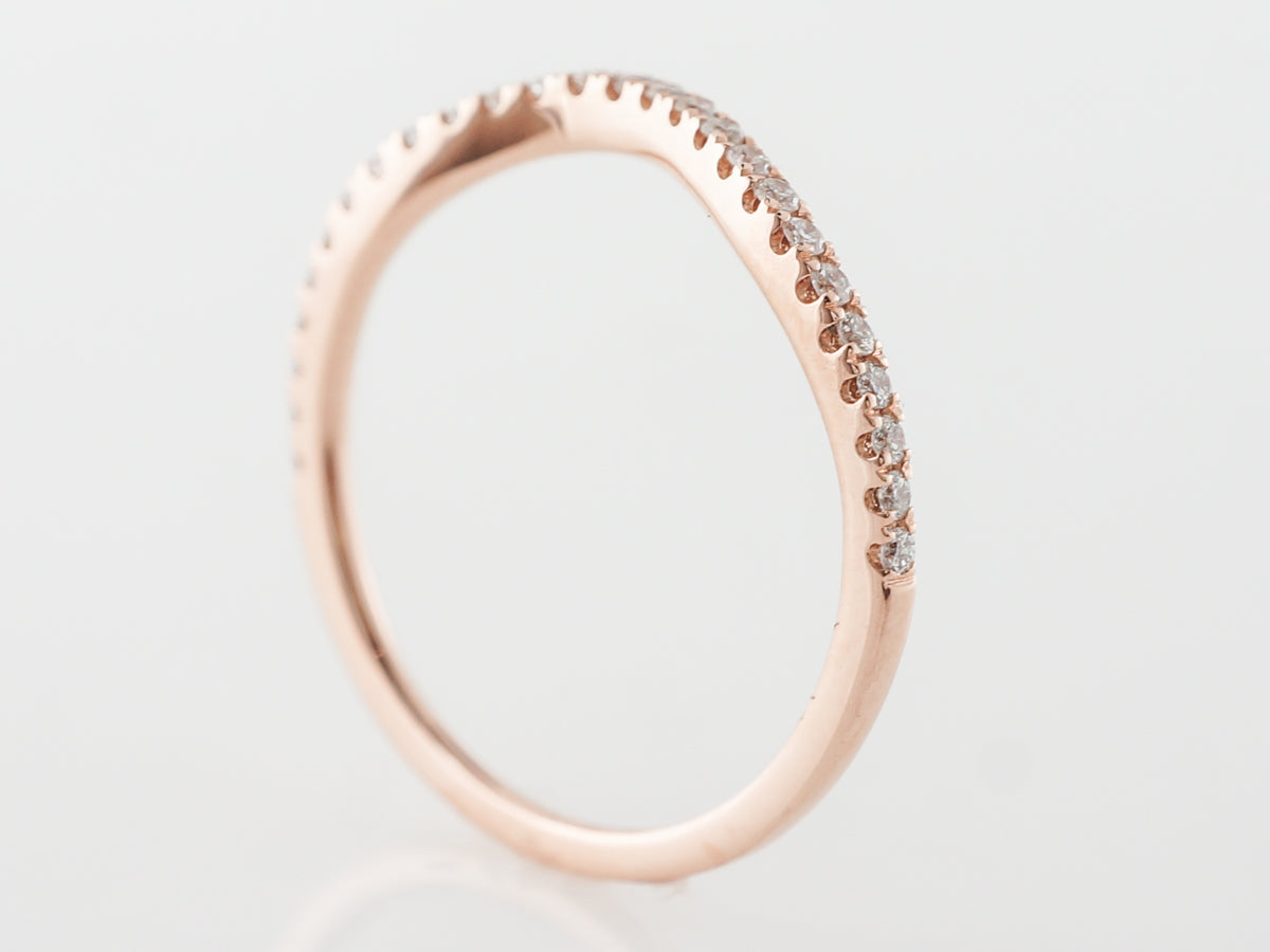 Diamond Contour Wedding Band w/ .19 Carats in Rose Gold