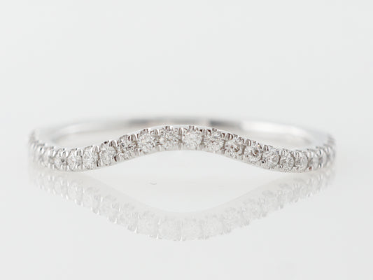 Contour Diamond Band in 14k White Gold