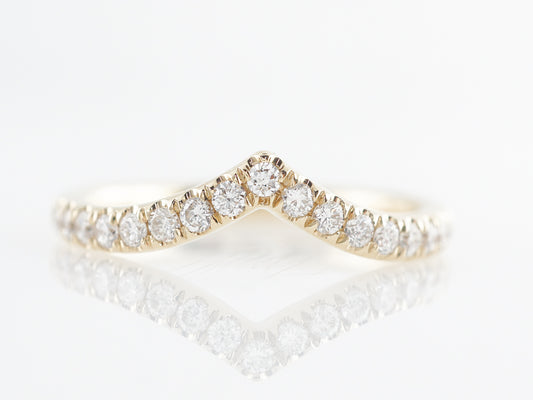 Shadow Diamond Wedding Band in 14k Yellow Gold