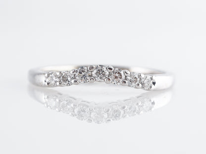 .21 Carat Curved Diamond Wedding Band in 14k White Gold