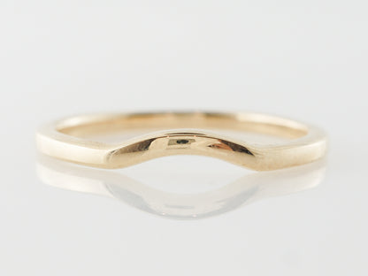 Curved Yellow Gold Band in Polished Yellow Gold