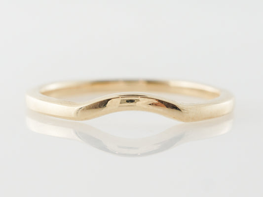 Curved Yellow Gold Band in Polished Yellow Gold