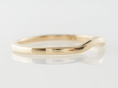 Curved Yellow Gold Band in Polished Yellow Gold