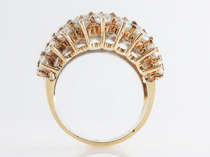 7 Carat Pave Diamond Ring in 18k Yellow Gold