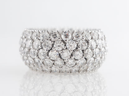 8 Carat Flexible Pave Diamond Ring in Platinum