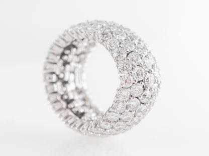 8 Carat Flexible Pave Diamond Ring in Platinum