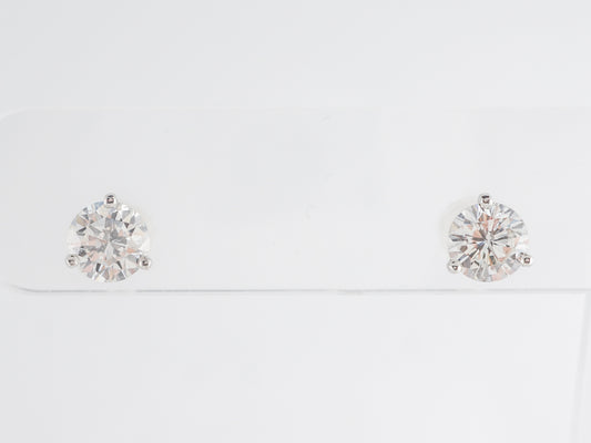 2 Carat Diamond Earring Studs in Platinum