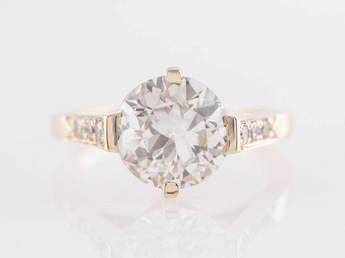 **Appraisal Page For Catherine/PS Client ** Art Deco Old European Cut Diamond Engagement Ring in Platinum