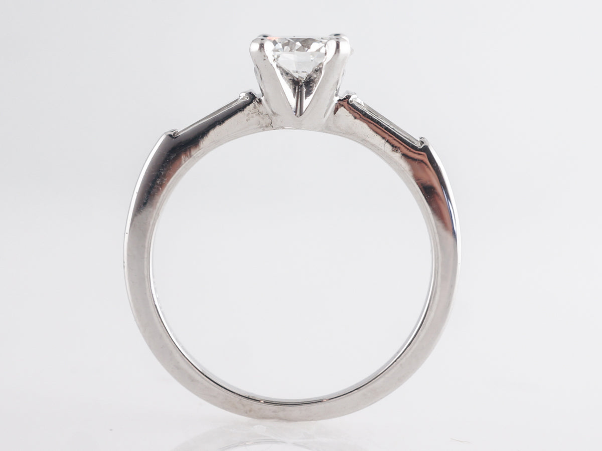 .81 Mid-Century Solitaire Diamond Engagement Ring in 14k