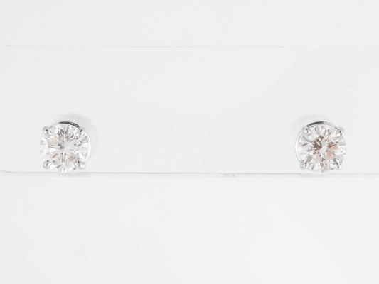 1.25 Simple Diamond Earring Studs in 14k White Gold