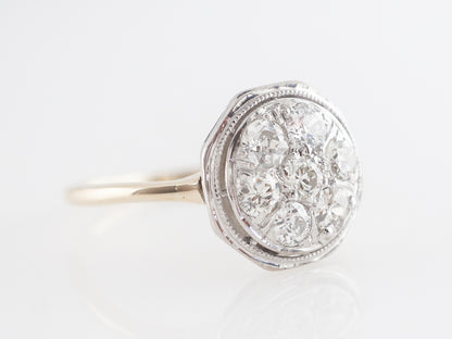 .70 Vintage Old European Diamond Cluster Ring in 14K