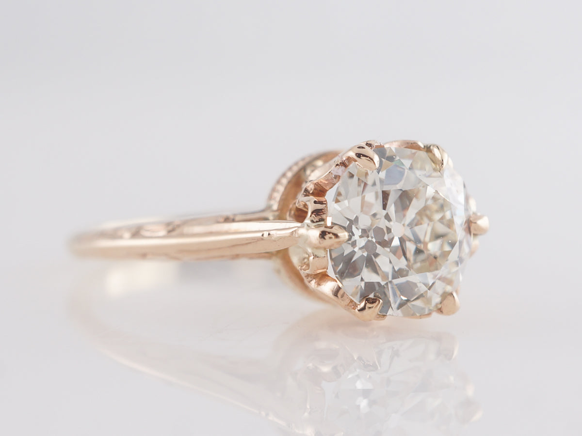 1.73 Victorian European Cut Diamond Engagement Ring