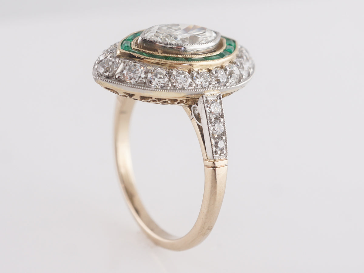 .99 Mid-Century Marquise Diamond Ring in 18k Yellow Gold and Platinum