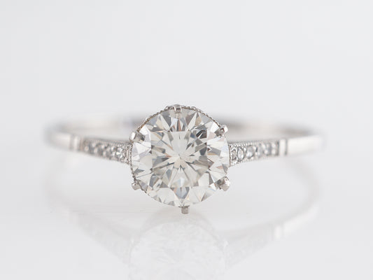 .77 Round Brilliant Diamond Engagement Ring in Platinum