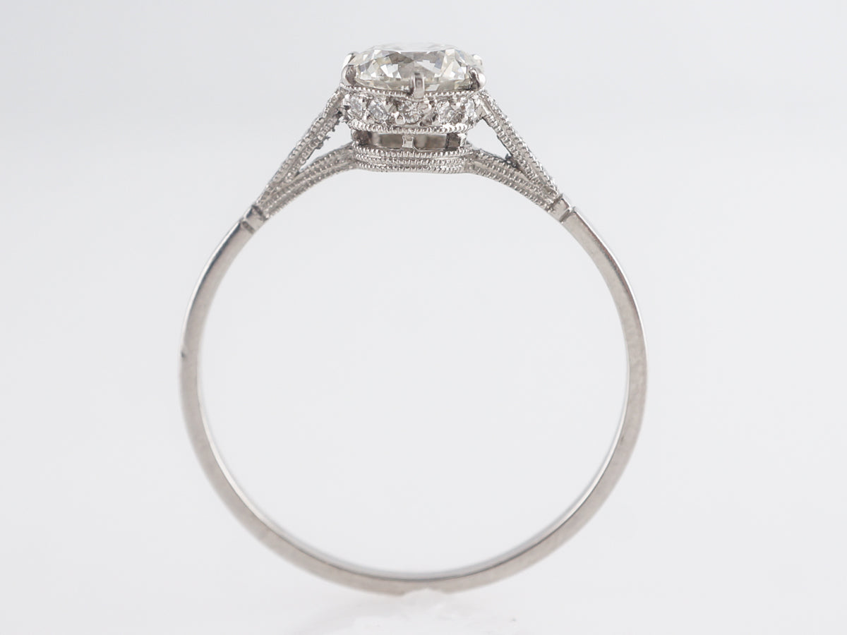 .77 Round Brilliant Diamond Engagement Ring in Platinum