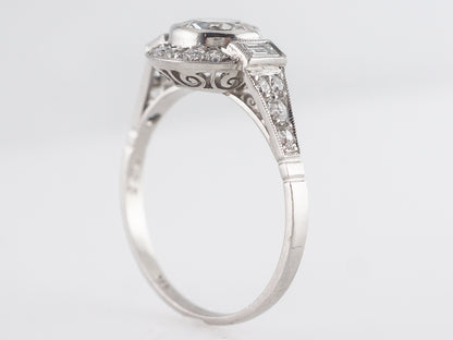 .85 Old European Cut Diamond Engagement Ring in Platinum