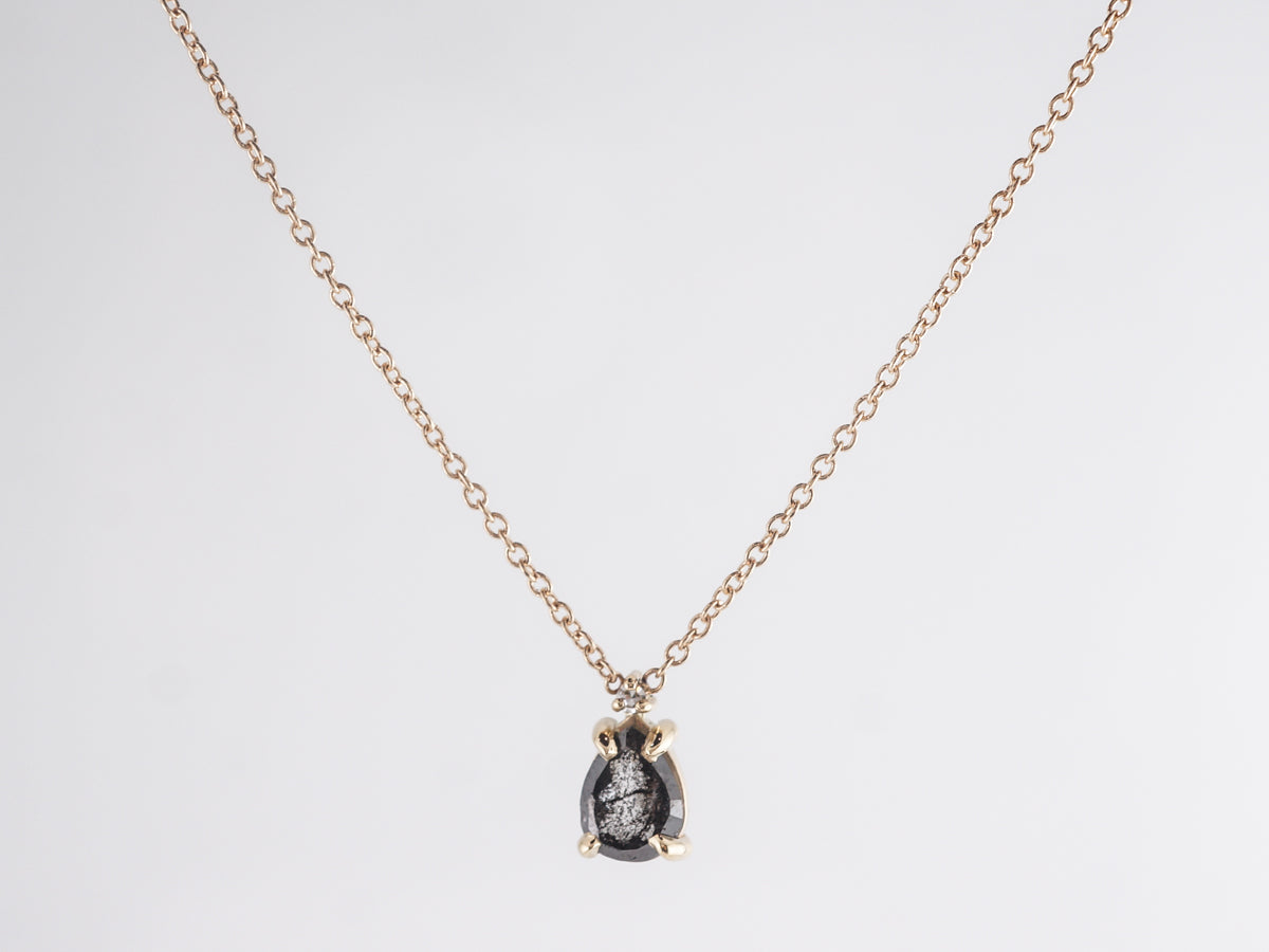 .55 Black Diamond Necklace in 14K Yellow Gold