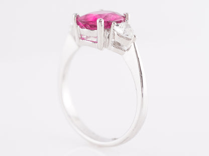 1.91 Pink Sapphire Cocktail Ring in Platinum