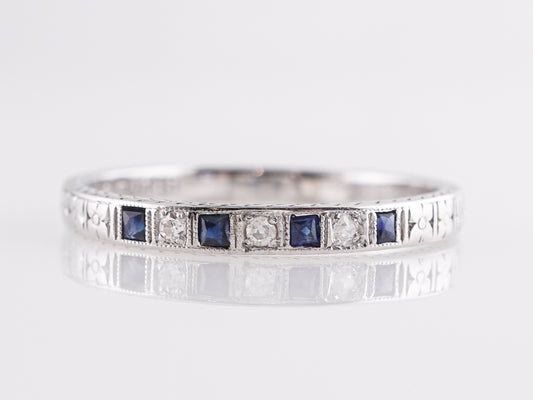 Belais Brothers Sapphire & Diamond Wedding Band in 18K