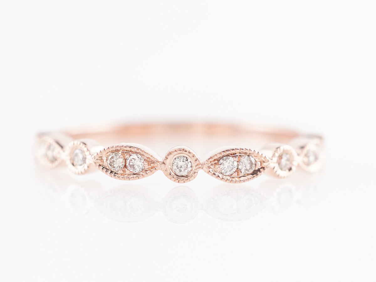 Half Eternity Diamond Band in 14k Rose Gold