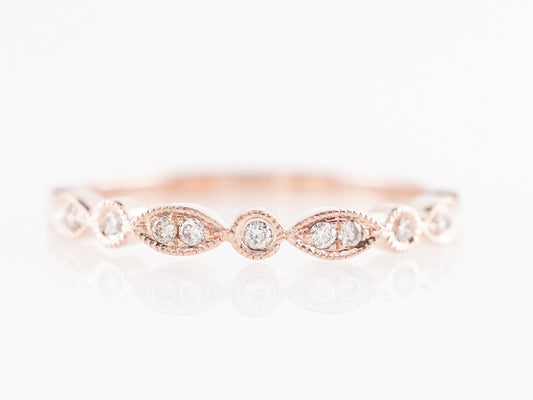 Half Eternity Diamond Band in 14k Rose Gold