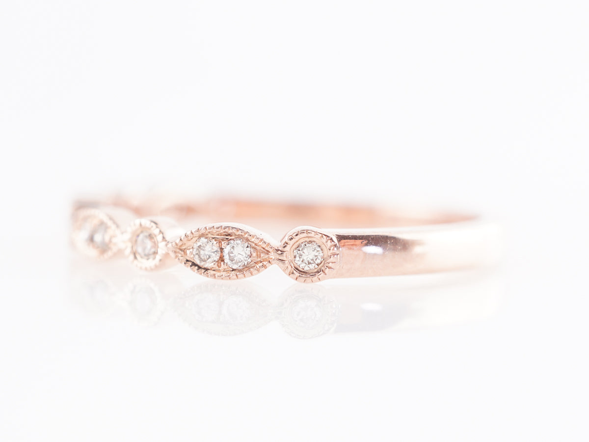 Half Eternity Diamond Band in 14k Rose Gold