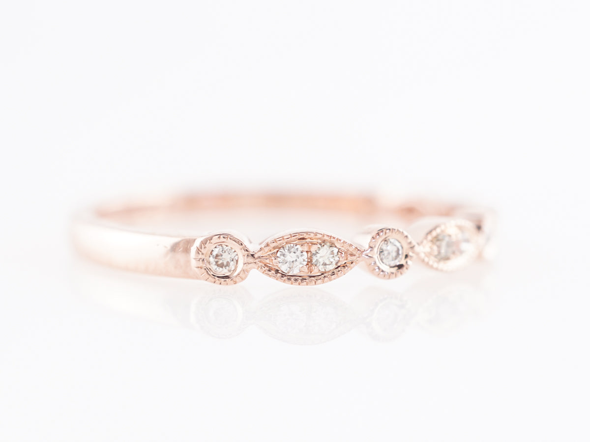 Half Eternity Diamond Band in 14k Rose Gold