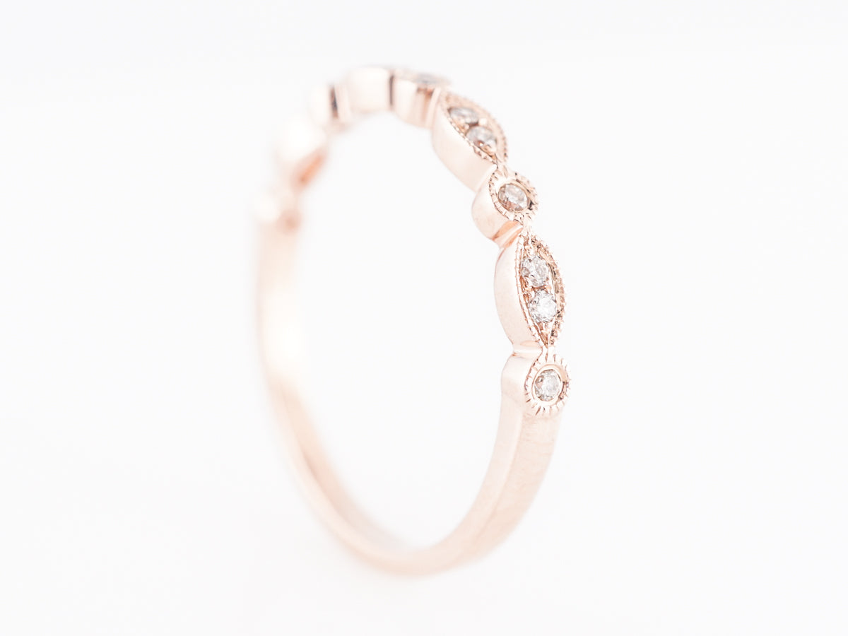 Half Eternity Diamond Band in 14k Rose Gold