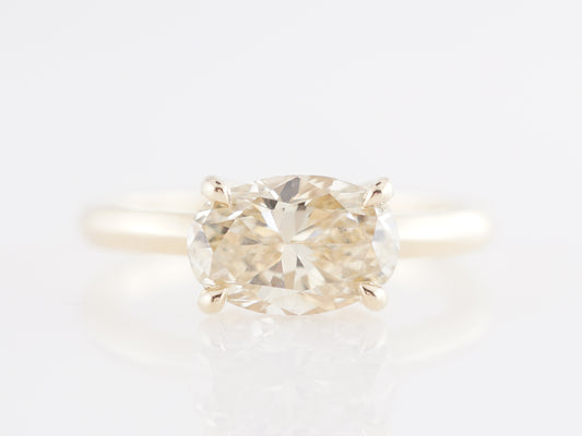 1.25 Fancy Yellow Diamond Engagement Ring in Yellow Gold