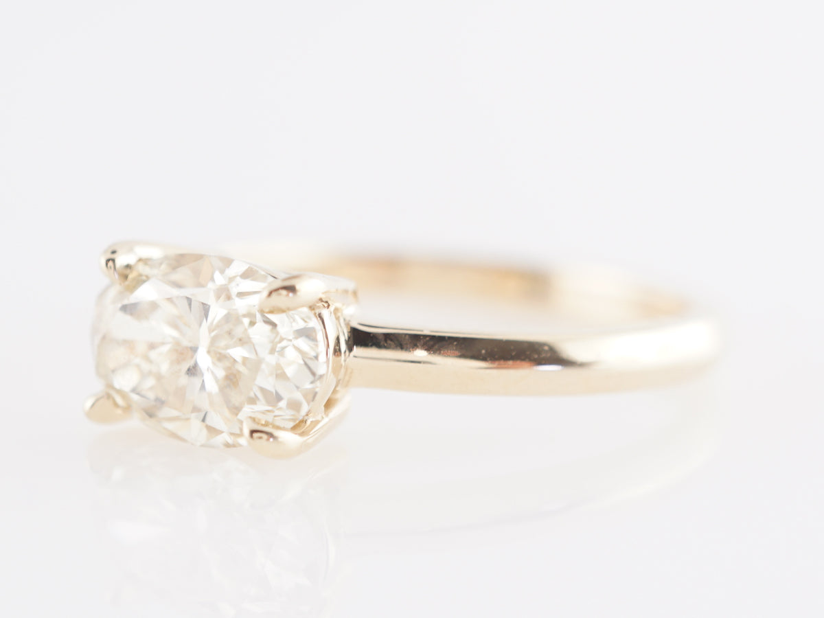 1.25 Fancy Yellow Diamond Engagement Ring in Yellow Gold