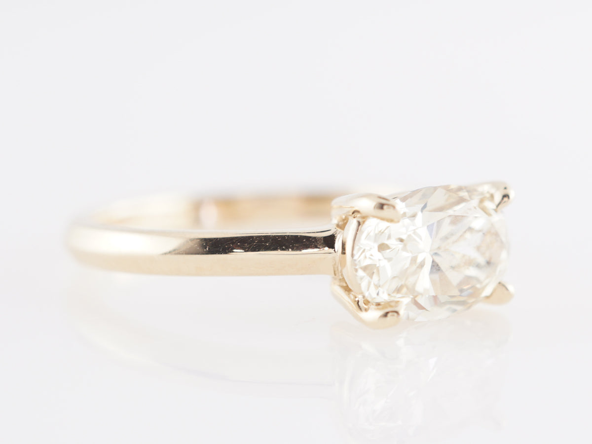 1.25 Fancy Yellow Diamond Engagement Ring in Yellow Gold