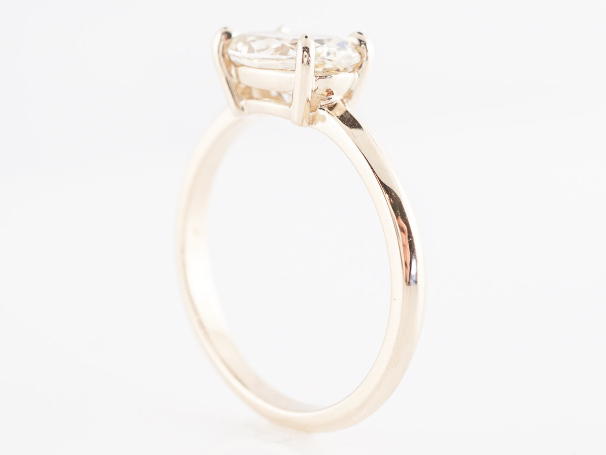 1.25 Fancy Yellow Diamond Engagement Ring in Yellow Gold